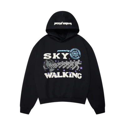 Broken Planet Hoodie 'Sky Walking' - Midnight Black