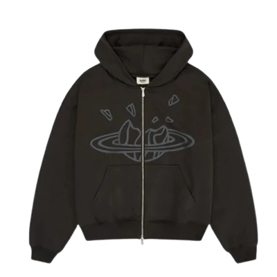 Broken Planet Zip Up Hoodie 'Black'