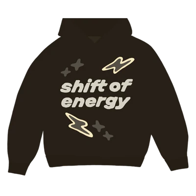 Broken Planet Hoodie 'Shift Of Energy' - Dark Brown