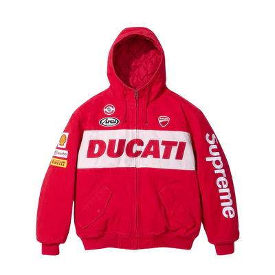 Supreme x Ducati Hooded Racing Jacket 'Red'