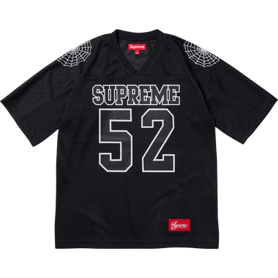 Supreme Spiderweb Football Jersey 'Black'