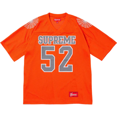 Supreme Spiderweb Football Jersey 'Orange'