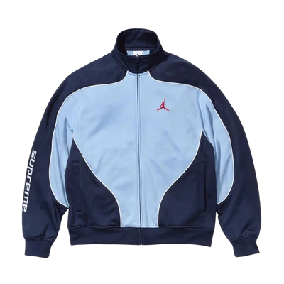 Supreme x Jordan Track Jacket 'Light Blue/Navy'