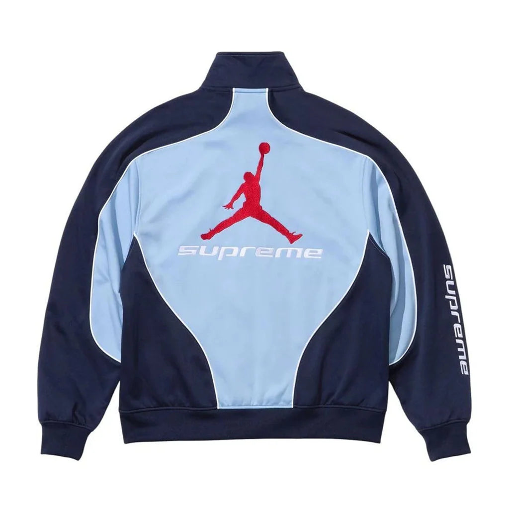 Supreme x Jordan Track Jacket 'Light Blue/Navy'