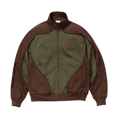 Supreme x Jordan Track Jacket 'Brown/Olive'