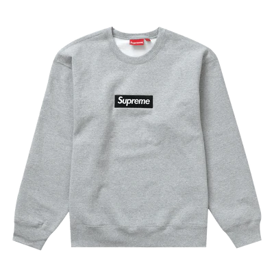 Supreme Box Logo Crewneck 'Heather Grey' (FW22)