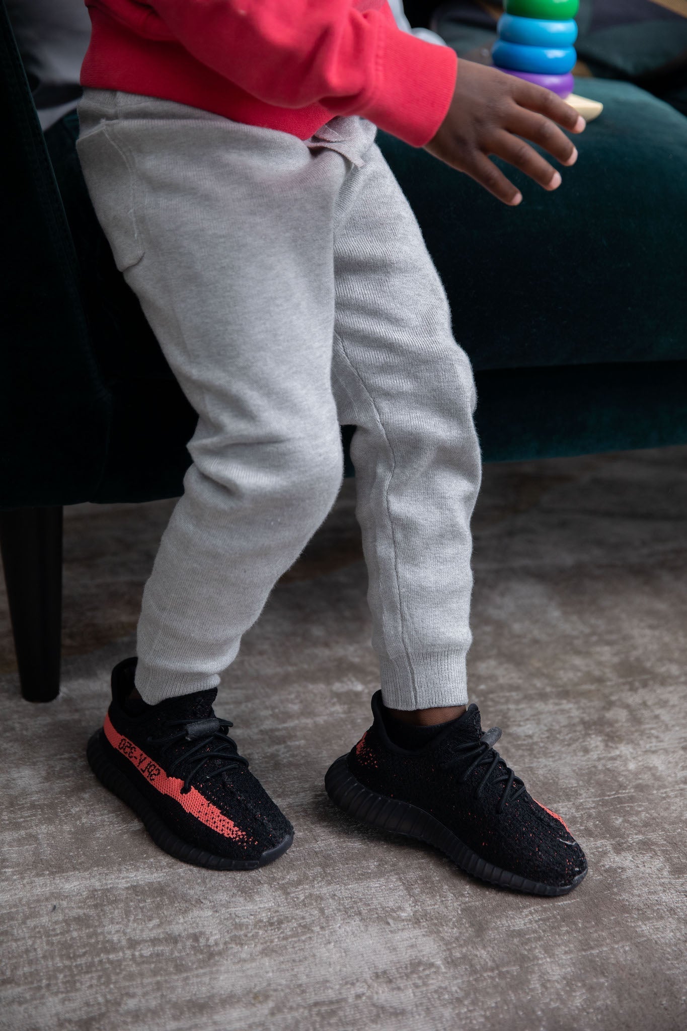 Adidas Yeezy Boost 350 V2 Kids 'Core Black Red' - The Box Shop UK