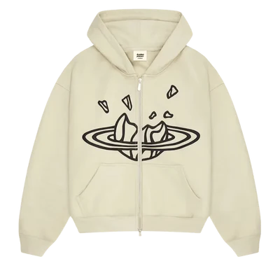 Broken Planet Zip Up Hoodie 'Bone White'