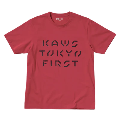 KAWS x Uniqlo Tokyo First Tee (Asia Sizing) Red