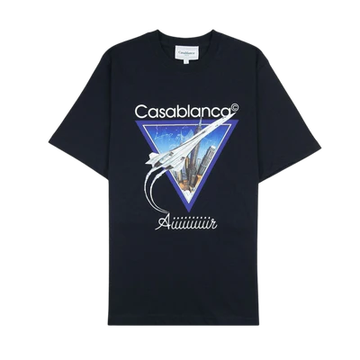 Casablanca 'Aiiiiiir' Printed T Shirt 'Navy'